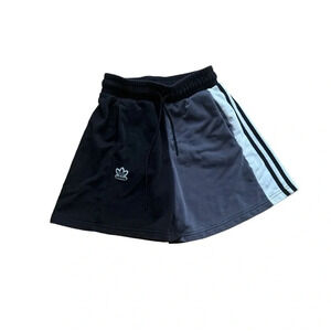 Adidas Sports Black Grey Shorts Activewear Drawstring Color-block Size S